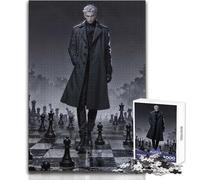 Puzzle da 1000 pezzi per adolescenti, Il gambetto del maestro di scacchi, accogliente, rilassante, giocattolo da gioco avanzato con taglio di precisione, dimensioni 38x26cm