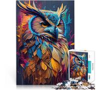 Puzzle da 1000 pezzi per adolescenti Il gufo saggio Giocattoli educativi per l'apprendimento Giochi per famiglie Regalo di compleanno 38x26cm