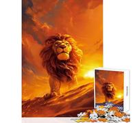 Puzzle da 1000 pezzi per adolescenti Il leone Bellissimo giocattolo educativo Twiligh Ottimo regalo per giochi Gioco pratico Sfida educativa Dimensioni 38x52cm