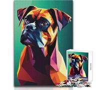 Puzzle da 1000 pezzi per adolescenti Il mio cane Boxer Bellissimo gioco di design Migliora la memoria Regalo di compleanno Dimensioni 50x75cm
