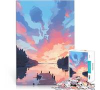 Puzzle da 1000 pezzi per adolescenti Il molo del fiume Giocattoli educativi per l'apprendimento Giochi per famiglie grande regalo 52x38cm