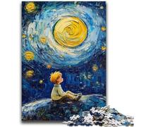 Puzzle da 1000 pezzi per adolescenti Il piccolo principe del cielo notturno Difficile da completare ma divertente e umoristico Regalo di compleanno, regali, decorazione da parete 26x38cm