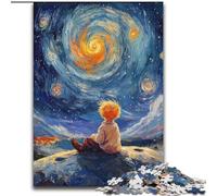 Puzzle da 1000 pezzi per adolescenti Il piccolo principe del cielo notturno, per 14+ anni, per divertimento in famiglia e serate di gioco, collezione di artisti, belle arti dimensioni 26x38cm