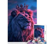 Puzzle da 1000 pezzi per adolescenti Il Re Leone Estetico Tramonto Giocattolo educativo Regali per donne Uomini Giochi rilassanti Interazione genitore-figlio Dimensioni 38x26cm