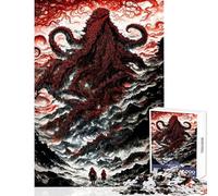 Puzzle da 1000 pezzi per adolescenti Il richiamo di Cthulhu gioco rompicapo sfida difficile giocattolo decorativo per la casa adatto per la decorazione della scrivania (38x26cm)