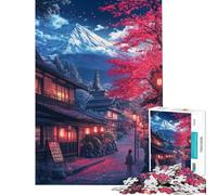 Puzzle da 1000 pezzi per adolescenti "Il sentiero dei ciliegi in fiore verso il Fuji" Sfida per l'intelligenza Giocattolo avvincente Gioco divertente Difficile Ottimo regalo (dimensioni 38x52cm)