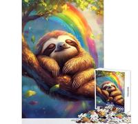 Puzzle da 1000 pezzi per adolescenti "Il sogno arcobaleno del bradipo": gioco pratico per il divertimento in famiglia antistress e per rafforzare l'amore tra le coppie (50x75cm)