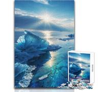 Puzzle da 1000 pezzi per adolescenti "Il sole splende sul lago Baikal" P,accogliente e rilassante,divertimento per il tempo libero,vestibilità perfetta,giocattolo di alta precisione,dimensioni 38x52cm