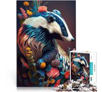Puzzle da 1000 pezzi per adolescenti Il tasso cauto Difficile da completare ma divertente e umoristico Regalo di compleanno, regali, arte murale 38x26cm