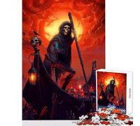 Puzzle da 1000 pezzi per adolescenti Il traghettatore degli inferi Giocattoli antistress Opera d'arte Regalo Gioco rompicapo con poster abbinato e foglio di quiz Dimensioni 38x26cm
