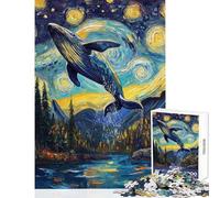 Puzzle da 1000 pezzi per adolescenti "Il viaggio notturno della balena" - Puzzle per adulti - Gioco rompicapo divertente e stimolante da completare (Dimensioni 38x52cm)