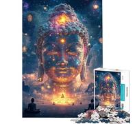 Puzzle da 1000 pezzi per adolescenti Illuminazione Divina Visione Cosmica del Buddha Gioco interattivo giocattolo educativo regalo di compleanno difficile (dimensioni 38x26cm)