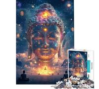Puzzle da 1000 pezzi per adolescenti Illuminazione Divina Visione Cosmica del Buddha Gioco interattivo giocattolo avvincente per coltivare la pazienza regalo di compleanno un'opera d'arte (75x50cm)