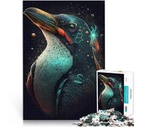 Puzzle da 1000 pezzi per adolescenti Illusorio del pinguino Gioco di famiglia antistress sfida difficile Decorazioni e regali unici per la casa 75x50cm