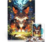 Puzzle da 1000 pezzi per adolescenti Illustrazione dello spirito della volpe Gioco impegnativo è ideale come regalo per tutta la famiglia 52x38cm