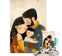 Puzzle da 1000 pezzi per adolescenti illustrazione di un abbraccio familiare giocattolo educativo giochi didattici decorazione murale regalo di compleanno (dimensioni 38x52cm)