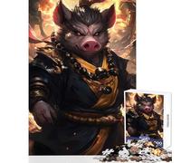 Puzzle da 1000 pezzi per adolescenti illustrazione di un monaco maiale giocattoli antistress regali di Babbo Natale segreto giochi educativi per migliorare l'amore tra coppie dimensioni 38x52cm