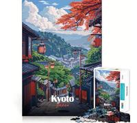 Puzzle da 1000 pezzi per adolescenti,illustrazione di una strada di Kyoto,Giappone,con bordi puliti,gioco di concentrazione,regalo,gioco di svago,decorazione murale natalizia (38x26cm)