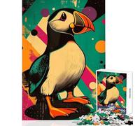 Puzzle da 1000 pezzi per adolescenti illustrazione retrò di pulcinella di mare giocattolo decorazione da parete regali di compleanno giochi rilassanti allena il cervello e le mani dimensioni 38x52cm