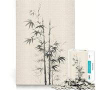Puzzle da 1000 pezzi per adolescenti,in bianco e nero,con motivo bambù,giunture lisce,divertente e stimolante per il gioco cognitivo,ideale per momenti di svago e come regalo per le festività 38x52cm