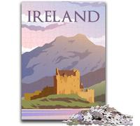 Puzzle da 1000 pezzi per adolescenti in Irlanda, antistress, sfida difficile, ideale come regalo per tutta la famiglia (dimensioni 38x26cm)