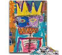 Puzzle da 1000 pezzi per adolescenti in stile Basquiat con teschio re, allena il tuo cervello e le tue mani, regali di compleanno unici per bambini dai 14 anni in su, 50x75cm