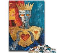 Puzzle da 1000 pezzi per adolescenti in stile Basquiat, Re, sfida difficile, antistress, regali di Babbo Natale segreto per età dai 14 anni in su, 50X75CM