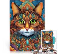 Puzzle da 1000 pezzi per adolescenti Incantevole mondo dei gatti Gioco di famiglia antistress sfida difficile Regalo per i compleanni 75x50cm