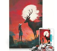 Puzzle da 1000 pezzi per adolescenti Incontro al chiaro di luna Gioco impossibile Difficile e stimolante compleanno e Natale 38x52cm
