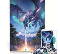 Puzzle da 1000 pezzi per adolescenti: Incontro con il Drago Cosmico nella Foresta, Gioco divertente, Allena la mente e la mano, Migliora l'amore tra le coppie 38x52cm