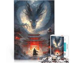 Puzzle da 1000 pezzi per adolescenti Incontro con il drago giochi divertenti per famiglie con pezzi completamente interconnessi di forma casuale 75x50cm