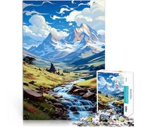 Puzzle da 1000 pezzi per adolescenti Incredibile paesaggio colorato Difficile e sfidante con pezzi completamente interconnessi di forma casuale 75x50cm