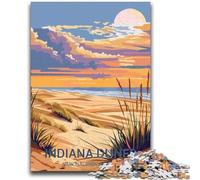Puzzle da 1000 pezzi per adolescenti Indiana Dunes National Park 1000 pezzi per adolescenti, regali di Babbo Natale segreto per età 14 anni in su (26x38cm)