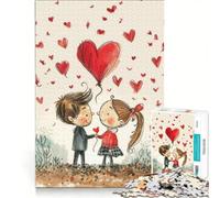 Puzzle da 1000 pezzi per adolescenti "Innamorarsi a San Valentino", gioco pratico, sfida impegnativa, collezione d'artista, belle arti 50x75cm
