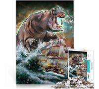 Puzzle da 1000 pezzi per adolescenti Ippopotamo Kraken per il giocattolo di sfida del gioco educativo perché è ideale come regalo per tutta la famiglia 50x70cm