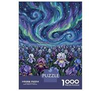 Puzzle Da 1000 Pezzi Per Adolescenti Irises Under The Northern Lights Painting Puzzle Per Adulti Giocattoli Fai Da Te Corsa Di Velocità Manuale Regali Unici Per Compleanno E Natale 52x38cm/1000pcs