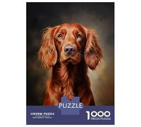 Puzzle Da 1000 Pezzi Per Adolescenti Irish Setter Puzzle Per Adulti Gioco Pratico Regali Per Donne Regali Per Amici E Familiari 52x38cm/1000pcs