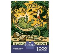 Puzzle Da 1000 Pezzi Per Adolescenti Island Relaxation Violation Code Green Puzzle Per Adulti Giocattoli Antistress Sfida Difficile Impegnativo Da Completare 52x38cm/1000pcs