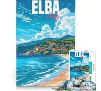Puzzle da 1000 pezzi per adolescenti, Isola d'Elba, Italia, gioco rilassante, stimolante da completare, per rafforzare l'amore tra le coppie 38x52cm