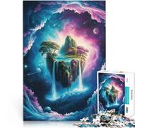 Puzzle da 1000 pezzi per adolescenti Isola galleggiante nello spazio Gara di velocità delle mani Regalo di compleanno, regali, arte murale 52x38cm