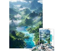 Puzzle da 1000 pezzi per adolescenti isola tropicale paradisiaca puzzle per adulti giocattolo antistress ideale per le vacanze a casa per ammazzare il tempo e per allenare la mente (38x52cm)