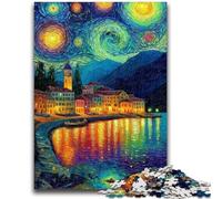 Puzzle da 1000 pezzi per adolescenti Italia sotto il cielo notturno per ragazzi dai 14 anni in su, sfida educativa, attività divertenti a casa, regali di compleanno, regali di viaggio 50x75cm