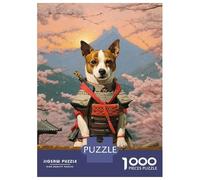 Puzzle Da 1000 Pezzi Per Adolescenti Jack Russell Dog Samurai Puzzle Per Adulti Giochi Rilassanti Analisi E Logica Regali Di Natale E Compleanno 70x50cm/1000pcs