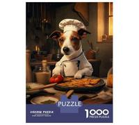 Puzzle Da 1000 Pezzi Per Adolescenti Jack Russell Terrier Chef Puzzle Per Adulti Gioco Pratico Vacanza A Casa Passa Il Tempo Aiuta Ad Allenare Il Cervello 52x38cm/1000pcs