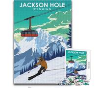 Puzzle da 1000 pezzi per adolescenti Jackson Hole Travel Art Family Fun & Game Night Analisi e logica Regalo di compleanno Dimensioni 38x52cm