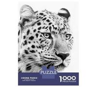 Puzzle Da 1000 Pezzi Per Adolescenti Jaguar Face Black And Whit Puzzle Per Adulti Gioco Pratico Assemblaggio Di Modelli Regali Unici Per Compleanni E Occasioni Speciali 52x38cm/1000pcs