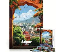 Puzzle da 1000 pezzi per adolescenti Jaipur,India︰ Paesaggio urbano attraverso un arco Gioco di incastro preciso Allenamento della concentrazione Divertimento Calma Divertimento Regalo Arte