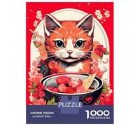 Puzzle Da 1000 Pezzi Per Adolescenti Japan Cat Ramen Ruby Art Puzzle Per Adulti Gioco Rompicapo Difficile Divertente Attività A Casa 70x50cm/1000pcs