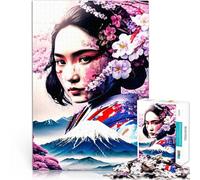 Puzzle da 1000 pezzi per adolescenti Japan Woman lustige Spiele für die ganze Familie Lernspiel für Geburtstag, Weihnachten52x38cm