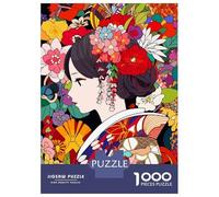 Puzzle Da 1000 Pezzi Per Adolescenti Japanese Art Kimono Girl Puzzle Per Adolescenti Gioco Pratico Decorazione Murale Difficile Da Completare 38x26cm/1000pcs